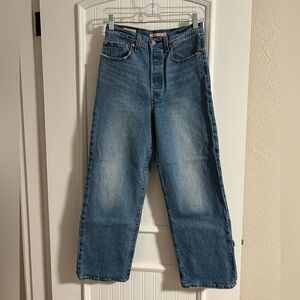levi's ribcage straight ankle jeans